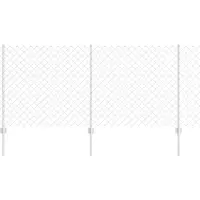 vidaXL Maschendrahtzaun mit Pfosten 10 x 1 m Verzinkter Stahl Silber