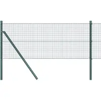 vidaXL Geschweißter Drahtzaun, bodenverankert 50 x 0,5 m Grün Netz