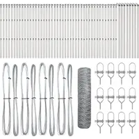 vidaXL Bodenmontierter Sechseckzaun 100 x 0,4 m Verzinkter Stahl Netz
