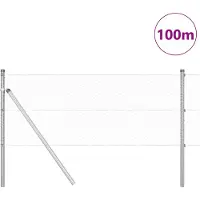 vidaXL Bodenmontierter Sechseckzaun 100 x 0,6 m Verzinkter Stahl Netz