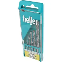 Heller HSS Turbo Holzbohrer, Rundschaft, Satz 5-teilig Durchmesser 3/4/5/6/8 mm
