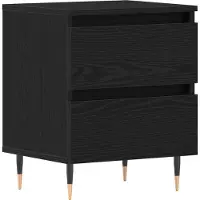 vidaXL Nachttisch Schwarz Eichen-Optik 40 x 35 x 50 cm Holzwerkstoff