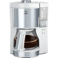 Melitta 6766588, Filterkaffeemaschine, Gemahlener Kaffee, 1080 W, Silber, Weiß