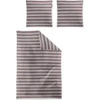 Irisette Mako-Satin Bettwäsche-Garnitur Wave-HK 8559 Farbe mauve 135x200+80x80cm