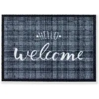Astra Fußmatte "Deco Brush 1630, Welcome", rechteckig, 7 mm Höhe, Schmutzfangmatte, mit Spruch, In -und Outdoor geeignet