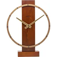 Nextime Carl Small, Tisch, Quarzuhr, Braun, Holz, Analog, Akku
