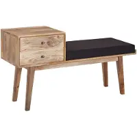Massivart Sitzbank mit Schubladen 120 cm Mango lackiert - MARIT
