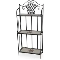 Siena Garden Stella Regal 62x29x142 cm Keramik Stahl/Schwarz