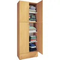 Ebuy24 LonaXXL Kleiderschrank 4 Türen 1 Schublade Buche Nachbildung.