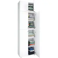 Ebuy24 LonaXXL Kleiderschrank 6 Türen weiß.