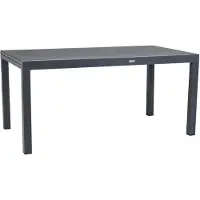 Greemotion 160-240x90 cm Grenada Ausziehtisch rechteckig Aluminium Glas dunkelgrau