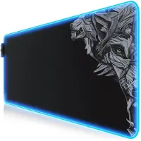 Titanwolf RGB Gaming Mauspad, Mousepad XL 800 x 300mm verbessert Präzision & Geschwindigkeit,