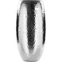 Fink AFRICA hohe Vase silber-gehämmert Ø 21 cm, Höhe 40 cm
