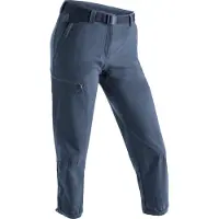 Maier Sports Funktionshose "Lulaka 7/8", Damen, Gr. 48, Normalgrößen, blau (jeansblau), 90% Polyamid, 10% Elasthan, Hosen Funktionshose, Damen Wanderhose, atmungsaktive und elastische Outdoor-Hose