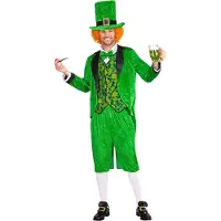 Widmann LEPRECHAUN - ST. PATRICK'S DAY KOBOLD (Frack mit Weste, Kragen mit Fliege, Hose, Hut), XL