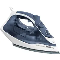 Tefal Express Steam FV2837 Trocken- & Dampfbügeleisen Cerilium-Sohle 2400 W Blau Grau Weiß