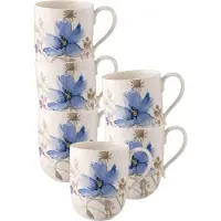 Villeroy & Boch Multipack Mariefleur Gris Basic Latte Macchiato Becher - 6 Stück