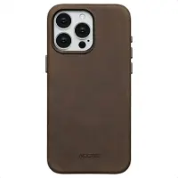 Accezz Apple iPhone 15 Pro Max Hülle - Echtes Leder - - Backcover/Hard Case - Braun