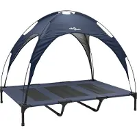 vidaXL Hundebett Marineblau 122 x 93 x 106,5 cm Stahl