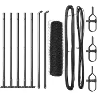 vidaXL Sechseckzaun mit Betonsockel 10 x 0,4 m PVC-beschichteter Stahl