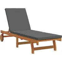 vidaXL Sonnenliege Braun 199 x 63 x 85 cm Massivholz Akazie