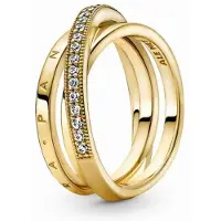 Pandora 169057C01-48 Ring - Gelbgold Verg. - Zirkonia - Gr. 48