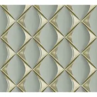 Living Walls Vliestapete "My Home My Spa", 3D-Optik-metallic-geometrisch, Design Tapete 3D Effekt Tapeten Wohnzimmer Schlafzimmer Küche Design