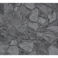 A.S. Création Vliestapete "Terra Tapete Steinoptik" gemustert matt neutral leicht strukturiert Stein-Tapete Steinwand Naturstein 3d-Optik Tapeten Wohnzimmer modern