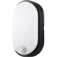 MEGATRON Bulka MT69041 LED-udendørs vægbelysning med bevægelsessensor 10 W Sort