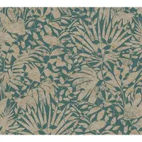 A.S. Création Vliestapete "THE BOS Floral Blätter" abstrakt glänzend organisch strukturiert Florale Tapete Tapete Floral Tapeten Wohnzimmer Schlafzimmer Küche