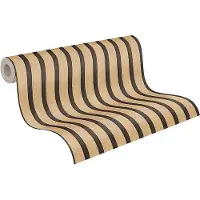 A.S. Création Vliestapete "50 Jahre AS Holzpaneele Tapete Holzoptik mit Metallic-Effekt 3D" leicht glänzend strukturiert Vliestapete Wandpaneele für Schlafzimmer Küche Wohnzimmer Holzpaneele