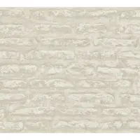 A.S. Création Vliestapete "Attractive 2 Tapete Steinwand" gemustert matt neutral leicht strukturiert Steinoptik steintapete steinoptik steinwand Hellbraun Tapeten Design