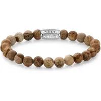 Rebel & Rose RR-80027-S Herren Bead-Armband Woodstock 8 mm