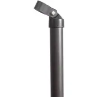 GAH Alberts Alberts Strebe für Zaunpfosten, Zaunhöhen 115 cm, Anthrazit-Metallic, zum Einbetonieren, Ø 38 mm