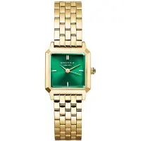 Rosefield BEGSG-B05 Damenuhr Boxelle Goldfarben/Grün