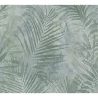 A.S. Création Vliestapete "Neue Bude 2.0 Tropical Concret mit Palmenblättern" Wald botanisch floral leicht strukturiert Dschungeltapete Tapete Palmen Tapeten Wohnzimmer Schlafzimmer Küche