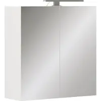 Vicco Badspiegelschrank Lavio Weiß 60 x 60 cm mit LED-Beleuchtung, Model 55332