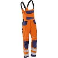 Kübler Latzhose REFLECTIQ PSA 2 warnorange/dunkelblau Form 3207 Grösse 52
