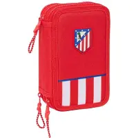 Atletico de Madrid Dreifaches Federmäppchen Atlético Madrid Rot 12,5 x 19,5 x 5,5 cm 36 Stücke