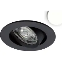 ISOLED LED Einbauleuchte Slim68 MiniAMP schwarz, rund, 8W, 24V DC, neutralweiß, dimmbar
