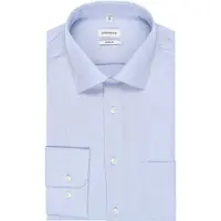 Seidensticker Businesshemd "Schwarze Rose", Herren, Gr. 3XL (48), normale Ärmellängen, blau, 100% Baumwolle, unifarben, regular fit, 2-Knopf-Manschette, Hemden Businesshemd, Regular 1/1 Kentkragen Uni