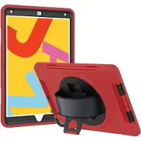 Lobwerk 4in1 Hülle für Apple iPad (7th Generation) 2019/2020/2021 10.2 Zoll Outdoor Cover mit Displayschutz