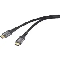 Speaka Professional HDMI Anschlusskabel HDMI-A Stecker 1.50 m Grau (Metallgehäus