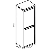En.casa Mülltrennschrank 'Sollentuna' mit 2 Kippfächern Metall 2 x 14 L Eimer Pfefferweiß