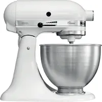 KitchenAid 5K45SSEFW, Standmixer, Weiß, Schlagen, Kneten, Mixen, Rührer, 1,15 m, 4,3 l, 220 RPM
