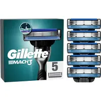 Gillette Mach3 Per Rasoio A 3 Lame Confezione Da 5 Lamette