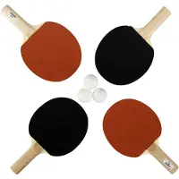 Engelhart Set mit 4 Schlägern mit 3 Kunststoffbällen auf Blisterkarte - 1 Stern