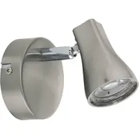 Eglo LED Deckenlampe Tiberio 1, Deckenstrahler, Stahl, Kunststoff in nickel-matt, warmweiß
