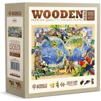 Wooden.City HOLZSTADT-Puzzle – Karte des Tierreichs