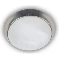 Niermann Standby Niermann 2x E27 Deckenleuchte Alabaster-Glas, Nickel matt, 40cm, HF Sensor, Germany